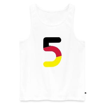 EM 2012 Deutschland Fußball Nationalmannschaft - Männer Premium Bio Tank Top - Weiß - Vorne - AI Model Male 178 light (178cm)