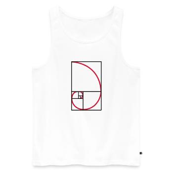Fibonacci golden ratio type curve - Men's Premium Organic Tank Top - white - Front - AI Model Male 178 light (178cm)