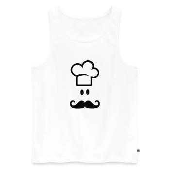 Cook chef - Men's Premium Organic Tank Top - white - Front - AI Model Male 178 light (178cm)