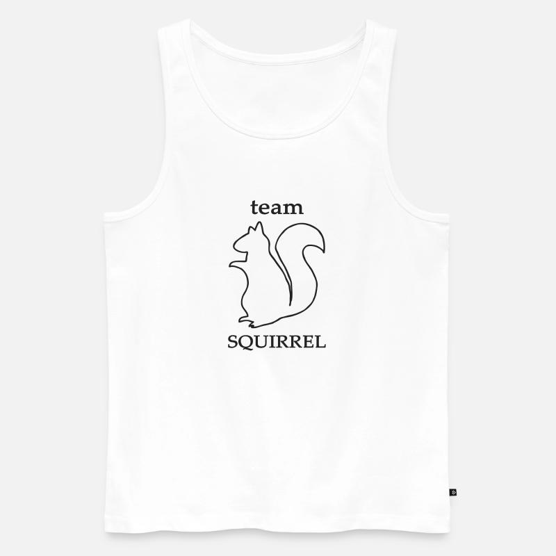 Team Squirrel /Eichhörnchen - Tierfreunde Geschenk - Männer Premium Bio Tank Top - Weiß