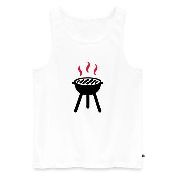 Grill - Débardeur bio Premium Homme - blanc - Devant - AI Model Male 178 light (178cm)