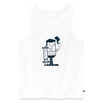 Do not Call It Skateboard - Men's Premium Organic Tank Top - white - Front - Michal (187cm)