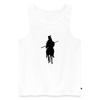 Indianer 1 - Men's Premium Organic Tank Top - white - Front - AI Model Male 178 light (178cm)