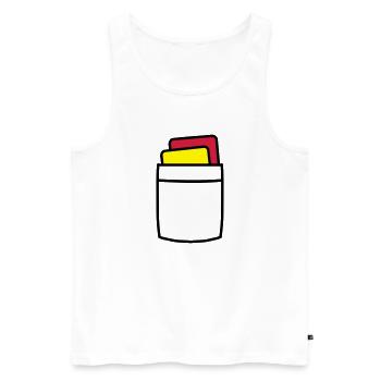 Schiedsrichter - Männer Premium Bio Tank Top - Weiß - Vorne - Michal (187cm)