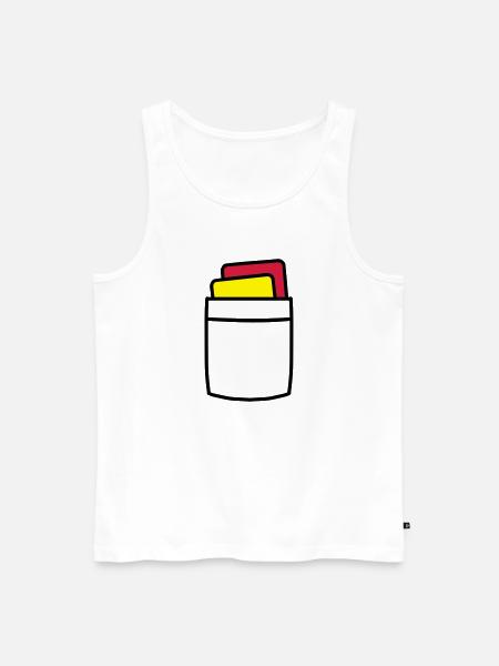 Referee - Men's Premium Organic Tank Top - white
