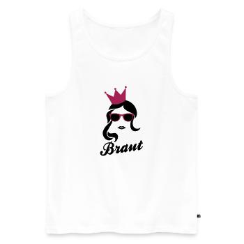 Braut - Team Braut - Männer Premium Bio Tank Top - Weiß - Vorne - AI Model Male 178 light (178cm)