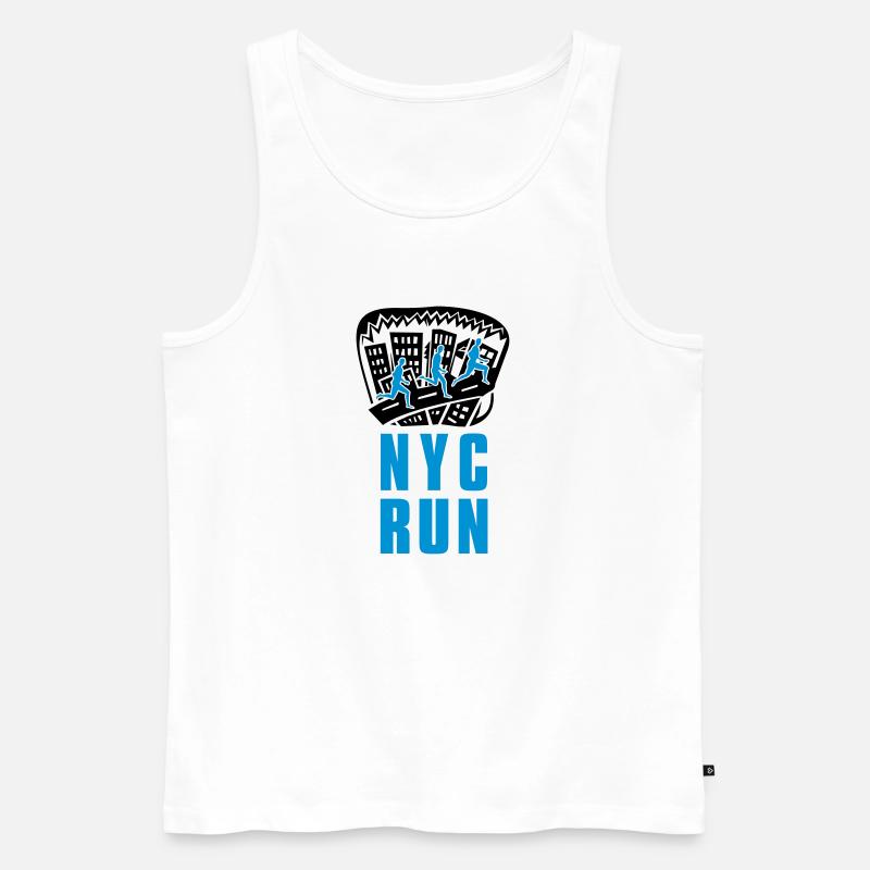 NYC Run - Männer Premium Bio Tank Top - Weiß