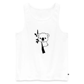 sweet_koala_001 - Débardeur bio Premium Homme - blanc - Devant - Michal (187cm)
