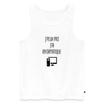 Computer / Informatiker / Aussenseiter / Ingenieur - Männer Premium Bio Tank Top - Weiß - Vorne - Michal (187cm)