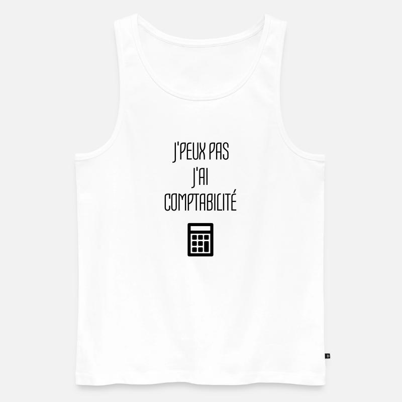comptable / comptabilité / compter / chiffre - Débardeur bio Premium Homme - blanc