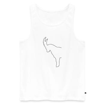 Steinbock - Männer Premium Bio Tank Top - Weiß - Vorne - AI Model Male 178 light (178cm)