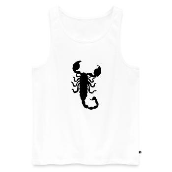 scorpion logo - Men's Premium Organic Tank Top - white - Front - Michal (187cm)