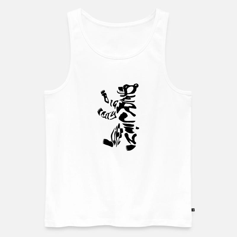 Berliner Bär 2 - Männer Premium Bio Tank Top - Weiß