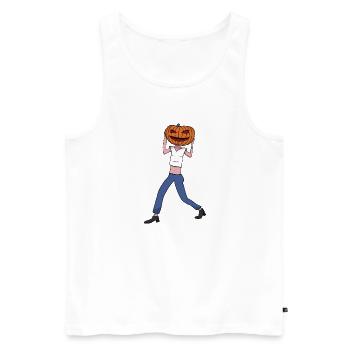 Halloween sur la tête - Débardeur bio Premium Homme - blanc - Devant - Michal (187cm)