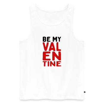Soyez ma Saint-Valentin - Débardeur bio Premium Homme - blanc - Devant - Michal (187cm)