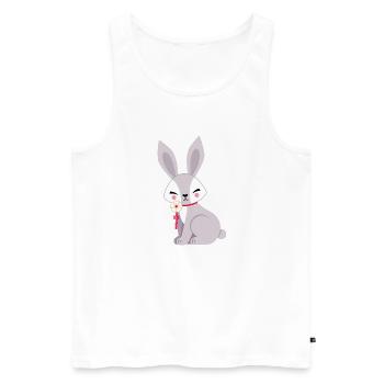 Hase - Männer Premium Bio Tank Top - Weiß - Vorne - AI Model Male 178 light (178cm)
