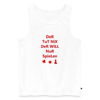 boardgame chess backgammon game night - Männer Premium Bio Tank Top - Weiß - Vorne - Michal (187cm)