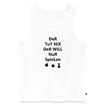 boardgame chess backgammon game night - Männer Premium Bio Tank Top - Weiß - Vorne - Michal (187cm)