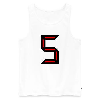 5. 5 JAHRE. 5-JÄHRIGES JUBILÄUM. GEBURTSTAG 5 JAHRE. 5 - Männer Premium Bio Tank Top - Weiß - Vorne - Michal (187cm)