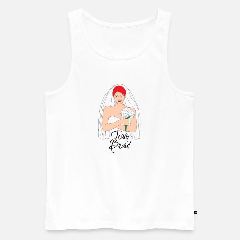 team braut rot 2 - Männer Premium Bio Tank Top - Weiß