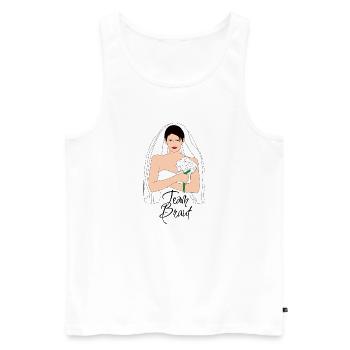 Équipe Bride Black 2 - Débardeur bio Premium Homme - blanc - Devant - Michal (187cm)