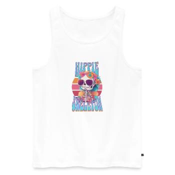 hippie skeleton - Men's Premium Organic Tank Top - white - Front - Michal (187cm)