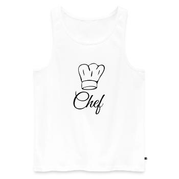 Küchenchef Koch Chef - Men's Premium Organic Tank Top - white - Front - Michal (187cm)