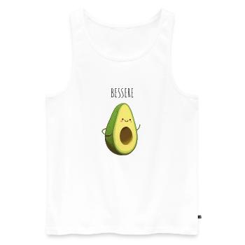 Bessere Hälfte - Männer Premium Bio Tank Top - Weiß - Vorne - Michal (187cm)