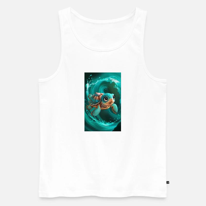 Kleine Schildkröte - Männer Premium Bio Tank Top - Weiß
