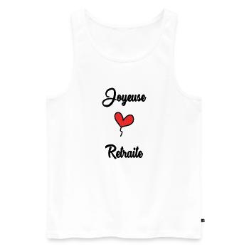 RETIREMENT - Men's Premium Organic Tank Top - white - Front - Michal (187cm)