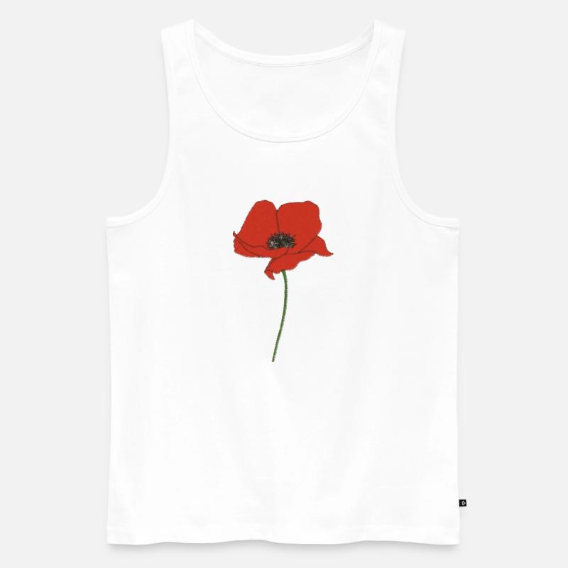 mohnblume impressionismus - Männer Premium Bio Tank Top - Weiß
