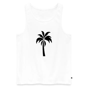 palm tree - Men's Premium Organic Tank Top - white - Front - Michal (187cm)