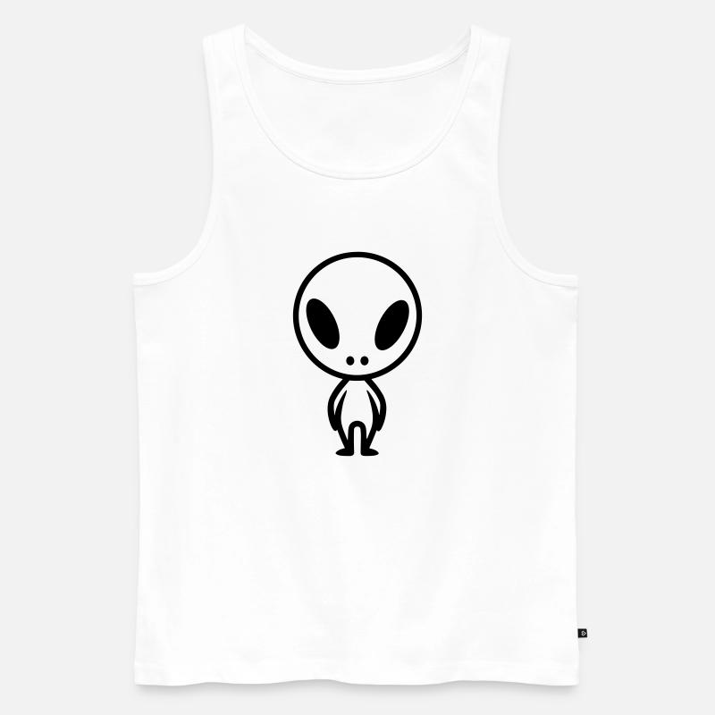 Außerirdischer - Männer Premium Bio Tank Top - Weiß