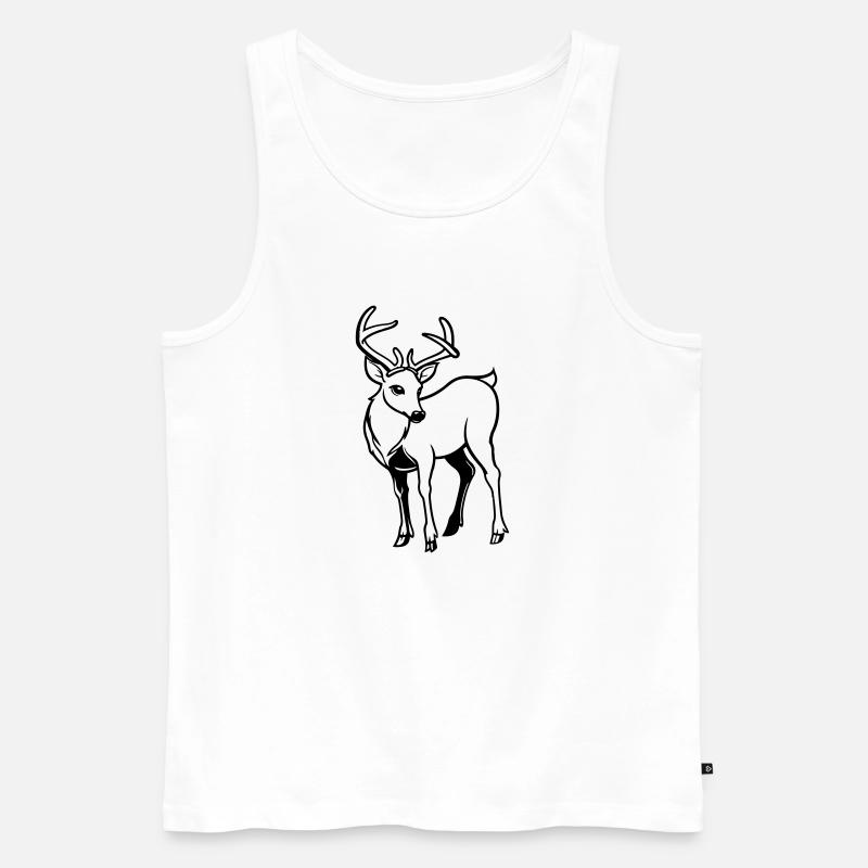 reh hirsch comic - Männer Premium Bio Tank Top - Weiß