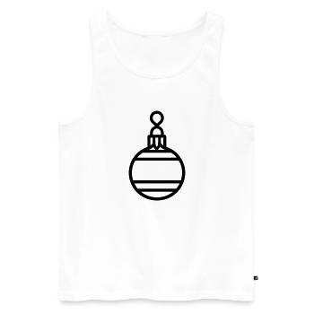 Boule de Noël - Débardeur bio Premium Homme - blanc - Devant - AI Model Male 178 light (178cm)