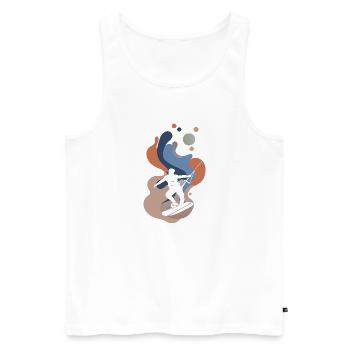 Wakeboarden Surfen Wakeboarder - Männer Premium Bio Tank Top - Weiß - Vorne - AI Model Male 178 light (178cm)