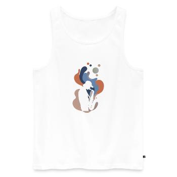 Saxophone Orleans Jazz - Men's Premium Organic Tank Top - white - Front - Michal (187cm)