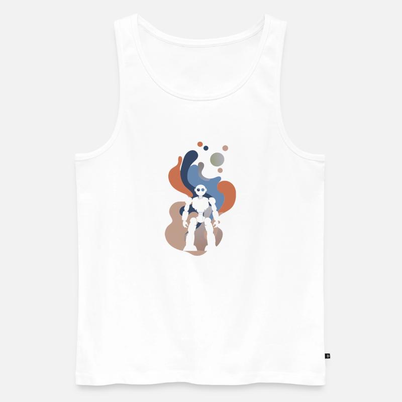 Roboter Robotik - Männer Premium Bio Tank Top - Weiß
