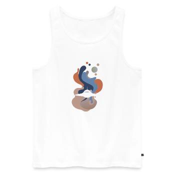 vaisseau spatial OVNI de l’espace - Débardeur bio Premium Homme - blanc - Devant - Michal (187cm)