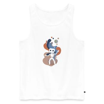 Robotik Tech Technologie - Männer Premium Bio Tank Top - Weiß - Vorne - AI Model Male 178 light (178cm)