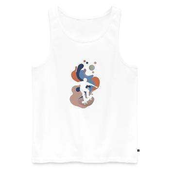 Skateboard Skate Longboard - Männer Premium Bio Tank Top - Weiß - Vorne - Michal (187cm)