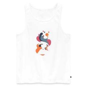 parkour runner traceurs parkour - Men's Premium Organic Tank Top - white - Front - Michal (187cm)