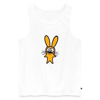 Hase Kaninchen Häschen Cartoon Kleintier niedlich - Männer Premium Bio Tank Top - Weiß - Vorne - AI Model Male 178 light (178cm)