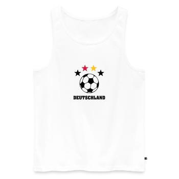 4 Sterne Weltmeister Deutschland 2014 - Männer Premium Bio Tank Top - Weiß - Vorne - AI Model Male 178 light (178cm)