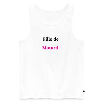 filles de motard - Débardeur bio Premium Homme - blanc - Devant - Michal (187cm)