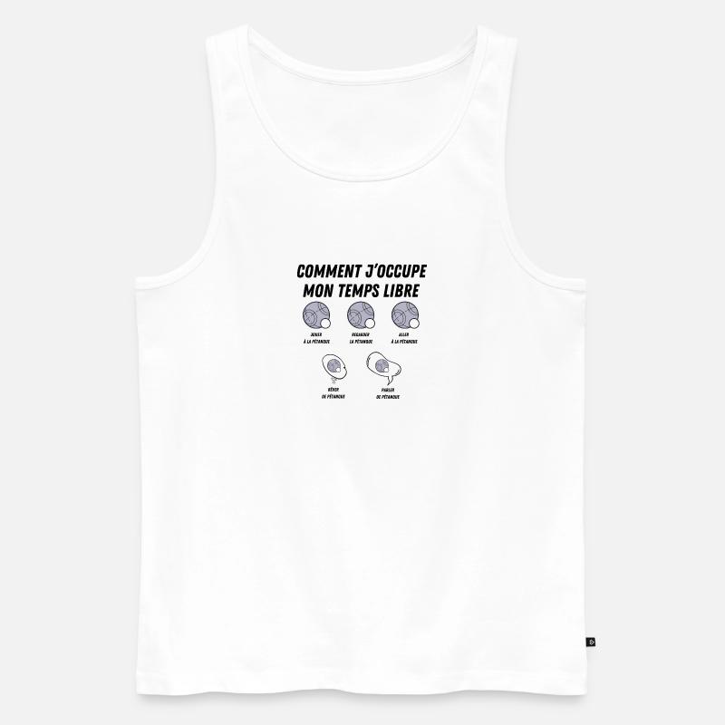 comment j'occupe mon temps libre - Débardeur bio Premium Homme - blanc