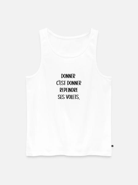 donner c'est donner - Débardeur bio Premium Homme - blanc