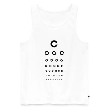 Sehtest Augenoptiker - Männer Premium Bio Tank Top - Weiß - Vorne - AI Model Male 178 light (178cm)
