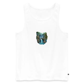 Tropische Dschungel-T-Shirt-Designs Regenwald-insp - Männer Premium Bio Tank Top - Weiß - Vorne - Michal (187cm)