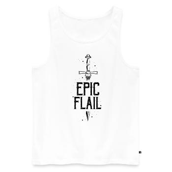 Schwertkampf für Live-Action-Rollenspiele und Larp - Männer Premium Bio Tank Top - Weiß - Vorne - Michal (187cm)